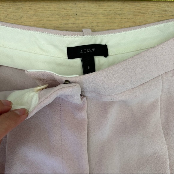J. Crew pleated trouser shorts light pink EUC - size 8 - Picture 3 of 5